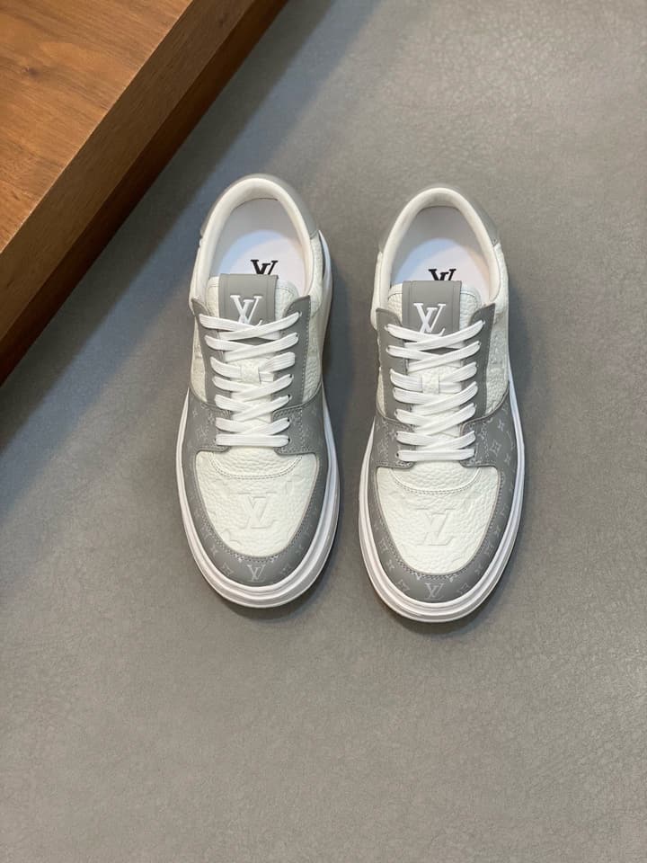 Louis Vuitton Nappa Leather Lightweight Sneakers in All White