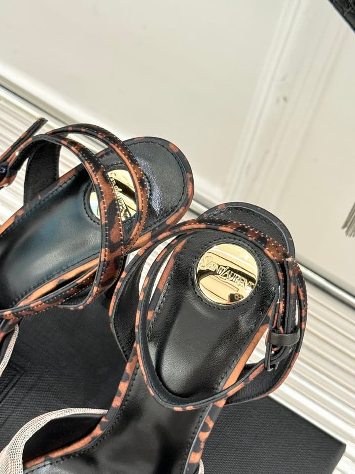 Saint Laurent High-Heel Sandals – 25SS in Black Suede