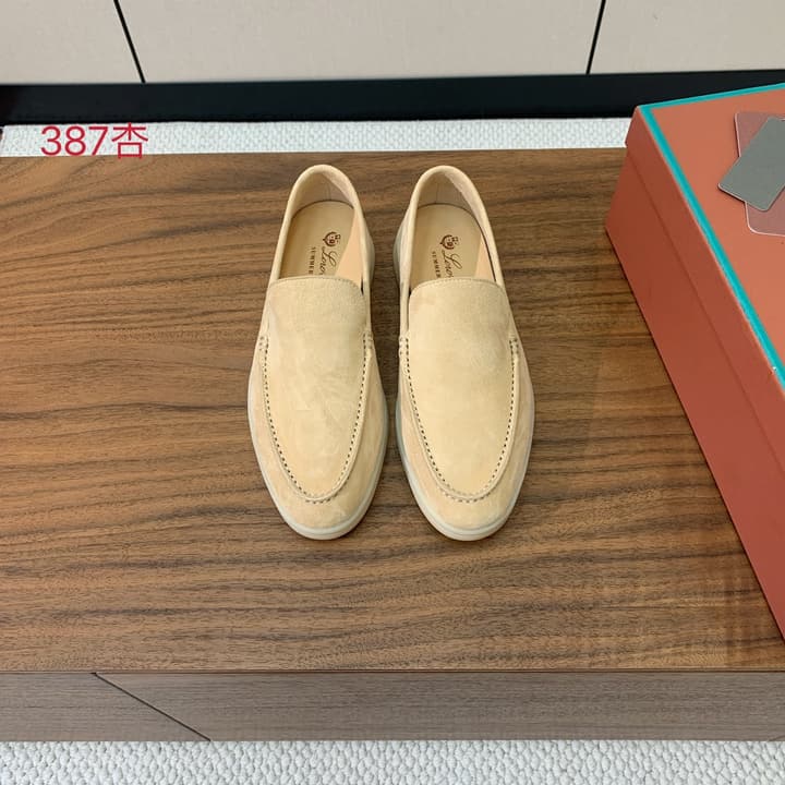 Loro Piana Glossy Cashmere Loafers in Blush Pink Suede