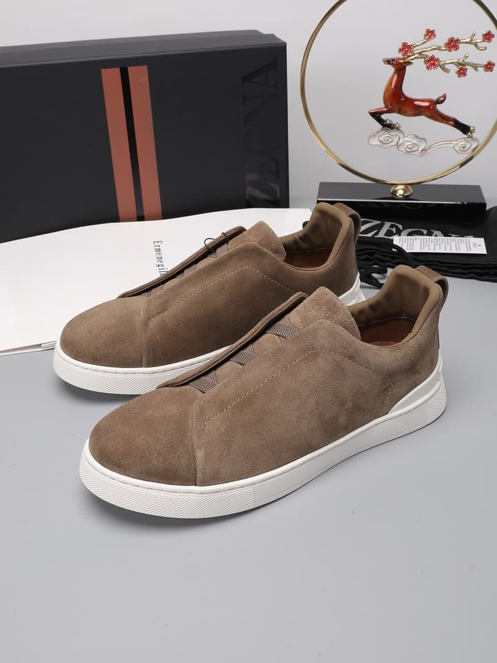 Zegna Triple Stitch Low-Top Sneakers