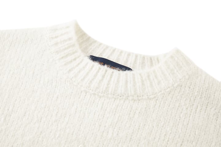 Louis Vuitton Embroidered Pearl Logo Knit Sweater – 2025SS