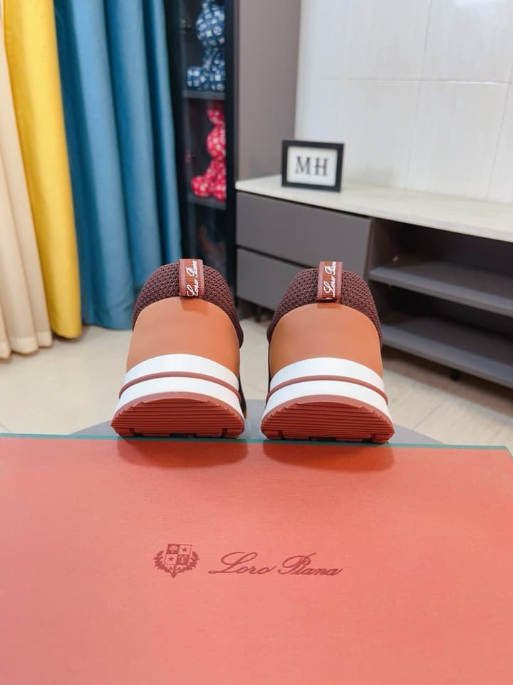 Loro Piana Classic Mesh and Leather Loafers