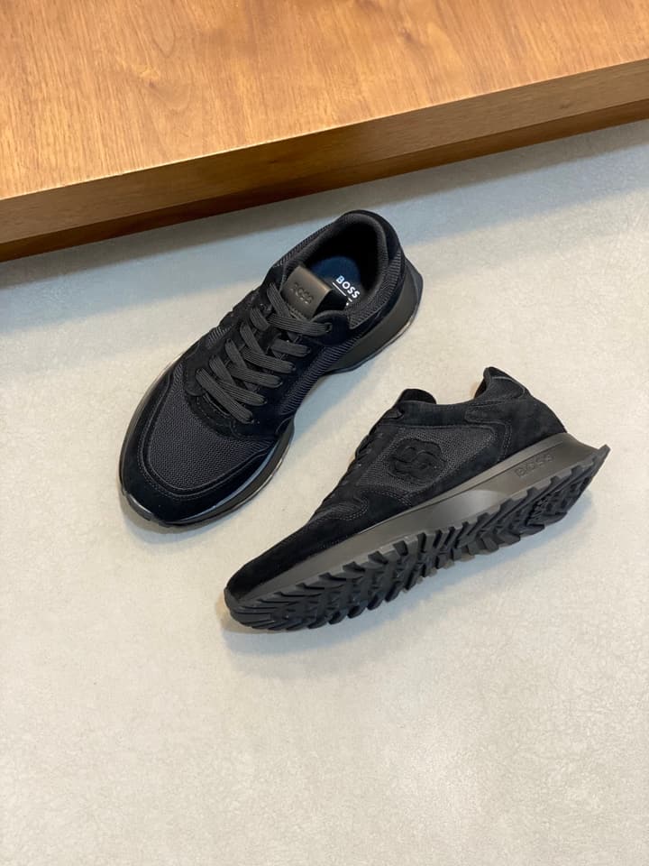 Boss Menswear Suede and Mesh Sneakers