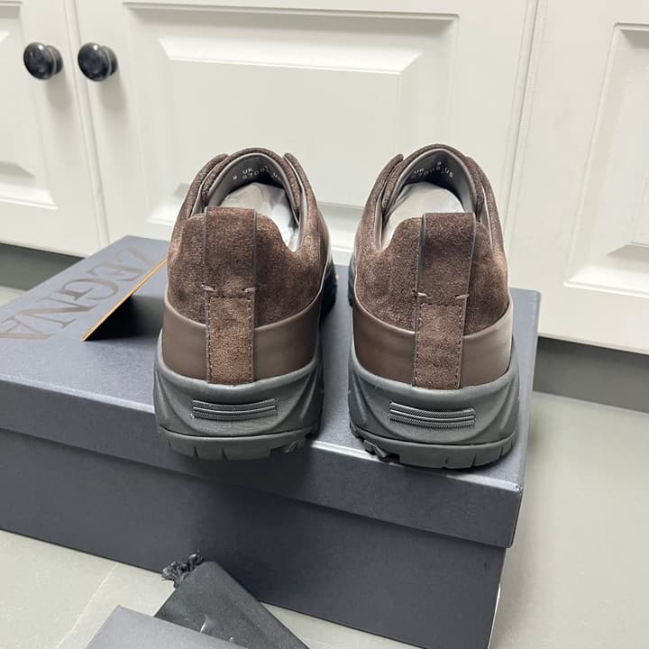 Zegna Triple Stitch™ Monte Perforated Casual Shoes in White Smooth