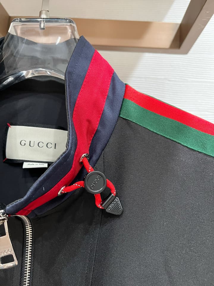 Gucci New Collection Runway Jacket in White And Navy Checkered