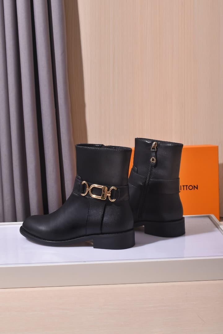 Avant-Garde Footwear Co. Classic Calfskin Boots in Black Monogram Buckle Boot