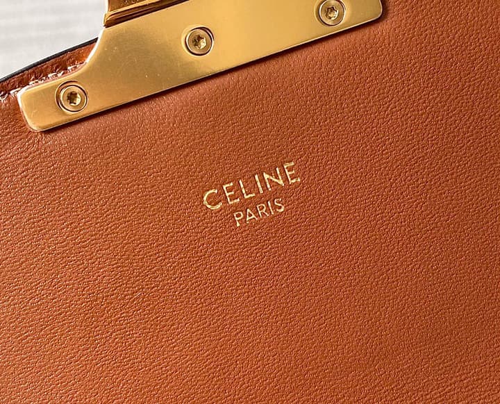 Celine Triomphe Monogram Tofu Shoulder Bag – 2020 Collection in Dark Triomphe Canvas