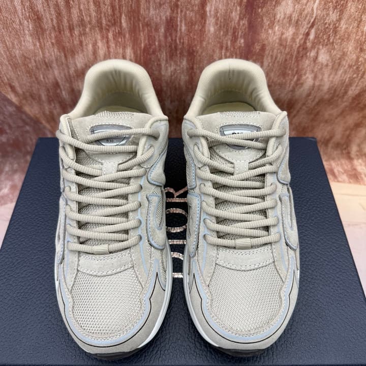 Dior B30 Low-Top Sneakers in Light Khaki Gray