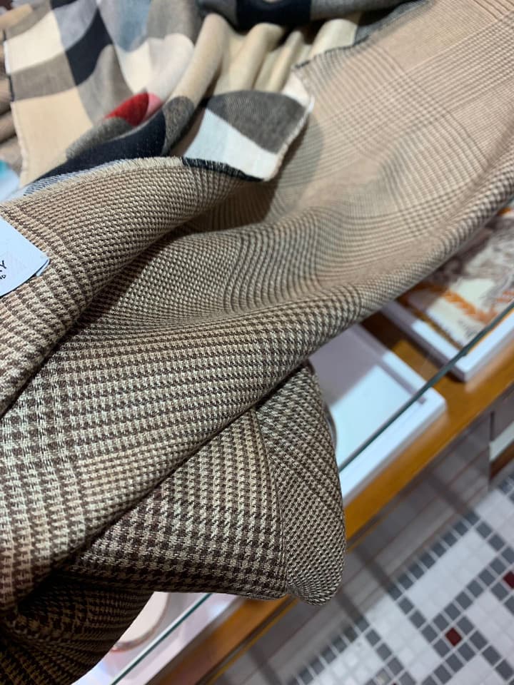 Burberry Reversible Plaid Cashmere Shawl