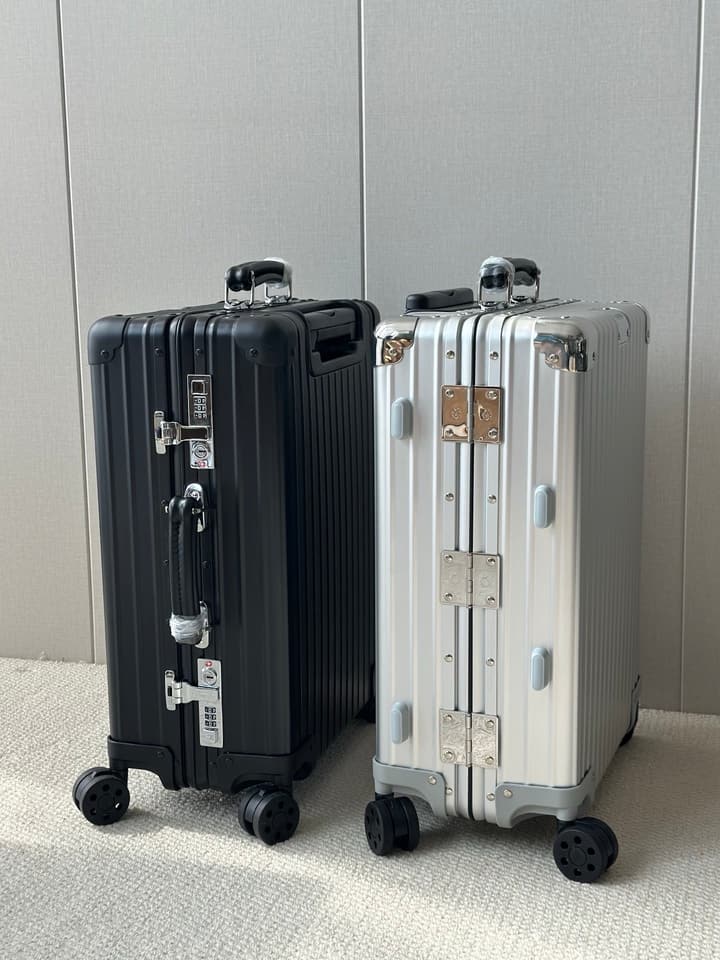 Rimowa 973 Retro Aluminum-Magnesium Luggage in Black