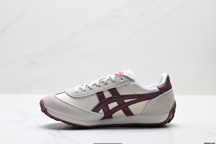 Onitsuka Tiger Edr 78 Low-Top Running Shoes in Cream And Burgundy