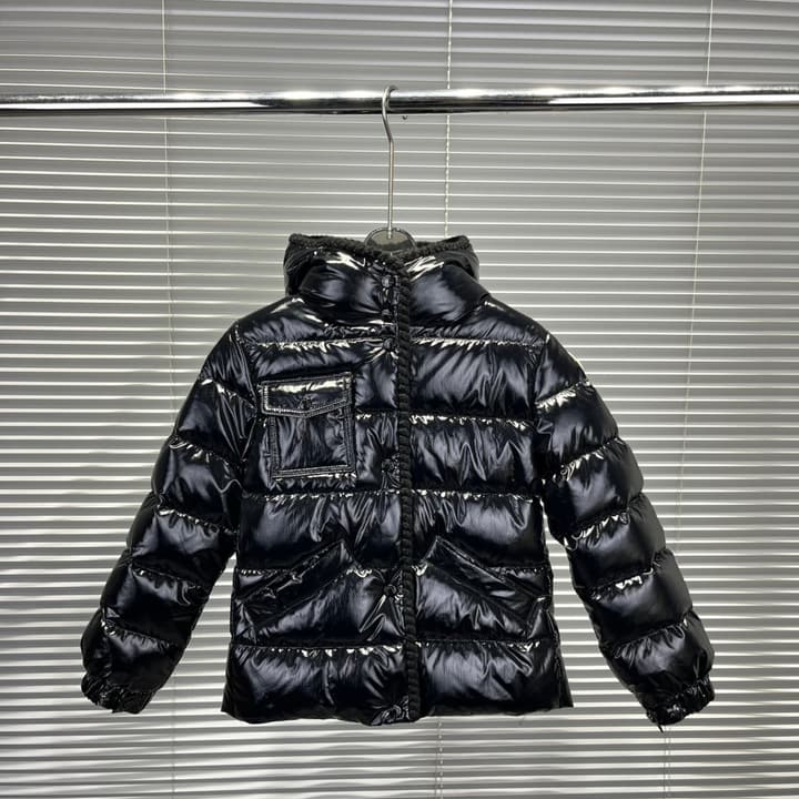 Moncler Kids Hooded Down Jacket – 25FW in Classic Black
