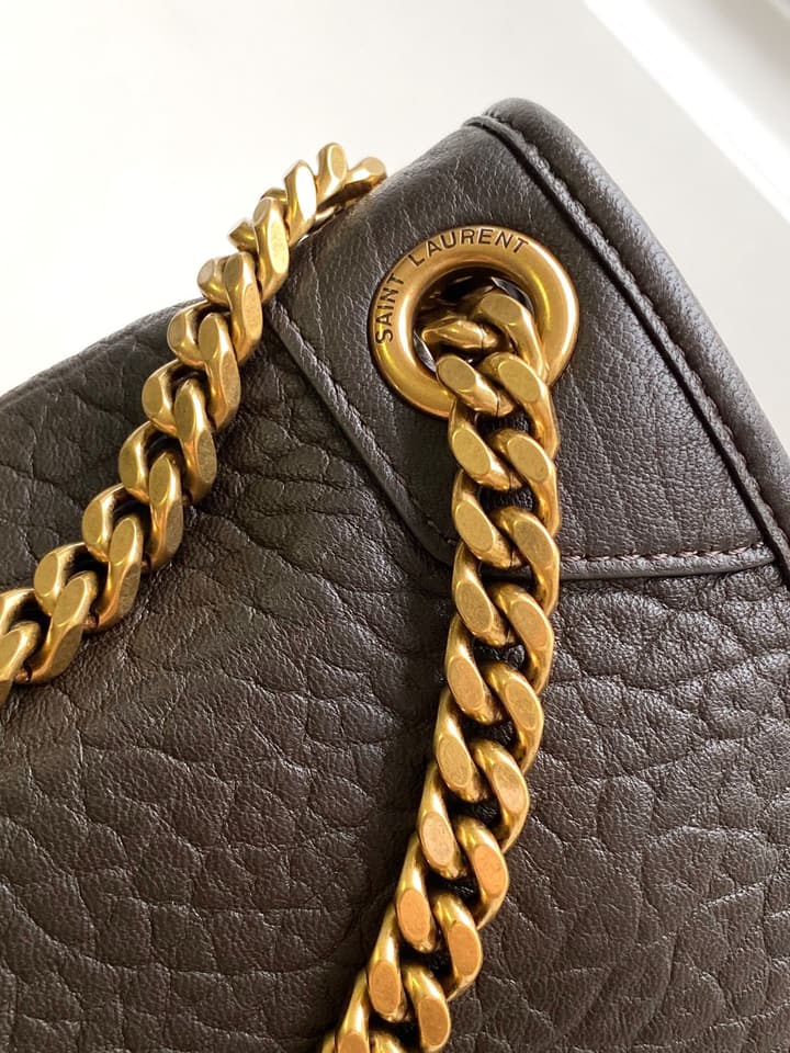 Saint Laurent Niki Medium Flap Bag in Cream Leather