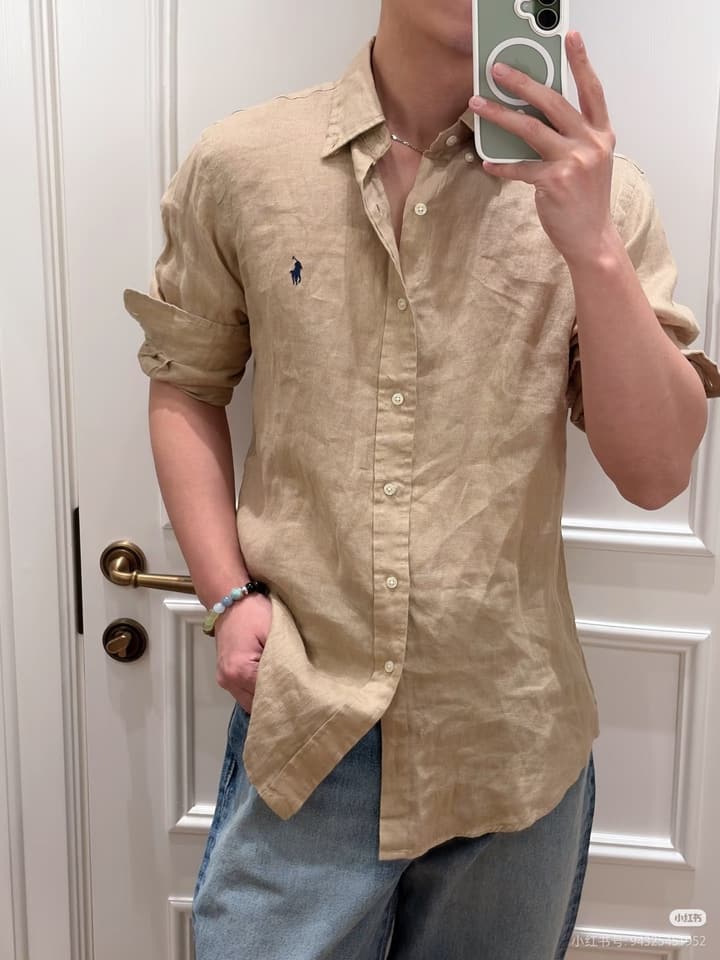 Ralph Lauren Pony Logo Linen Shirt – Spring/Summer Collection in Black