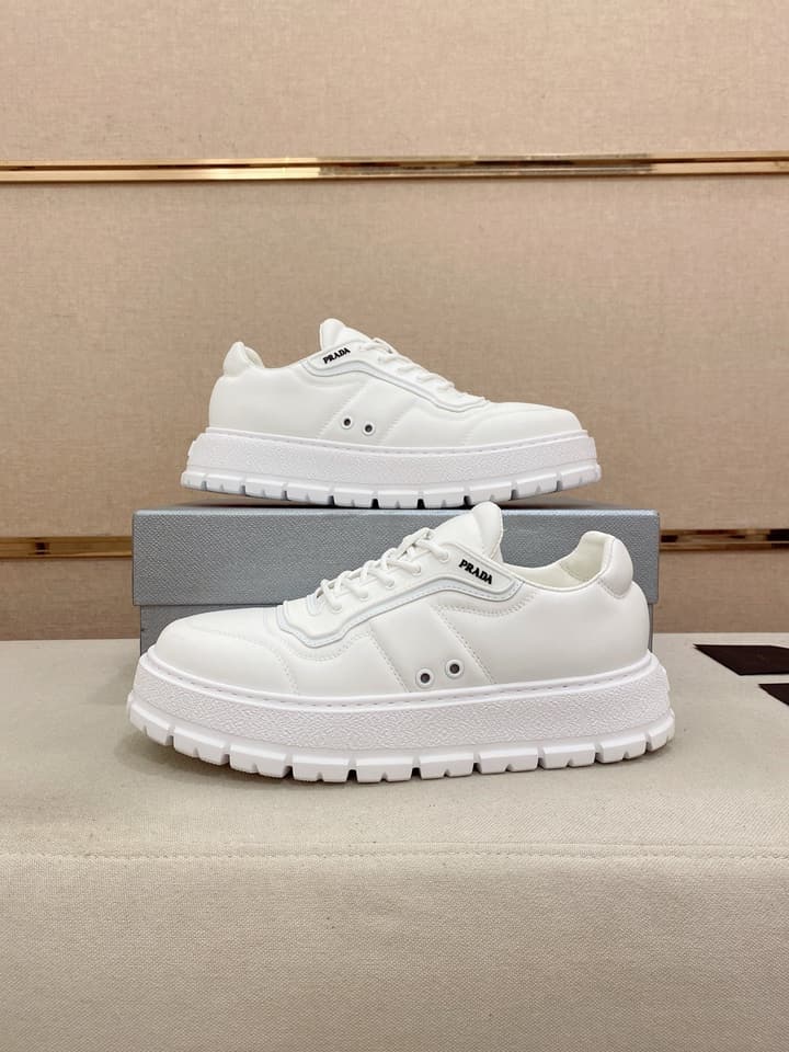 Prada Men's Waterproof Air Cushion Sneakers in Dark Grey
