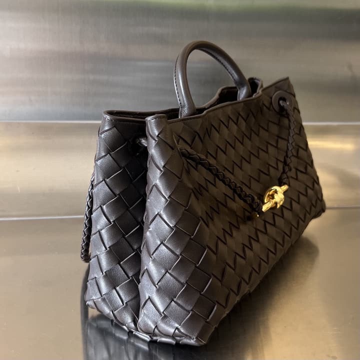 Bottega Veneta Andiamo Handbag in Charcoal Grey