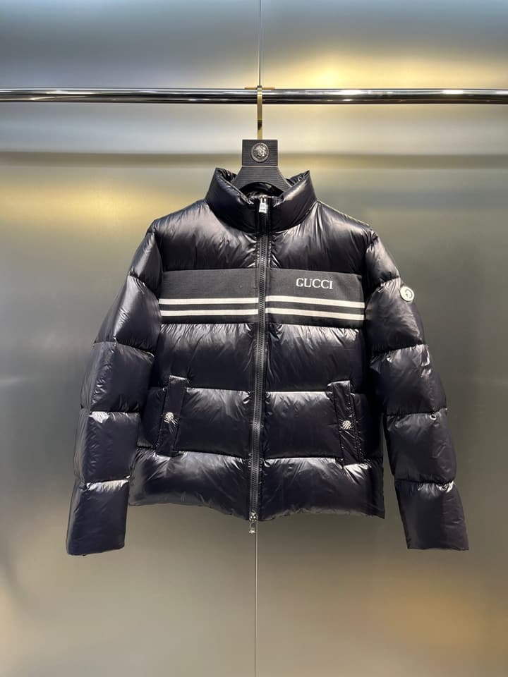 Gucci Down Puffer Jacket in Gold