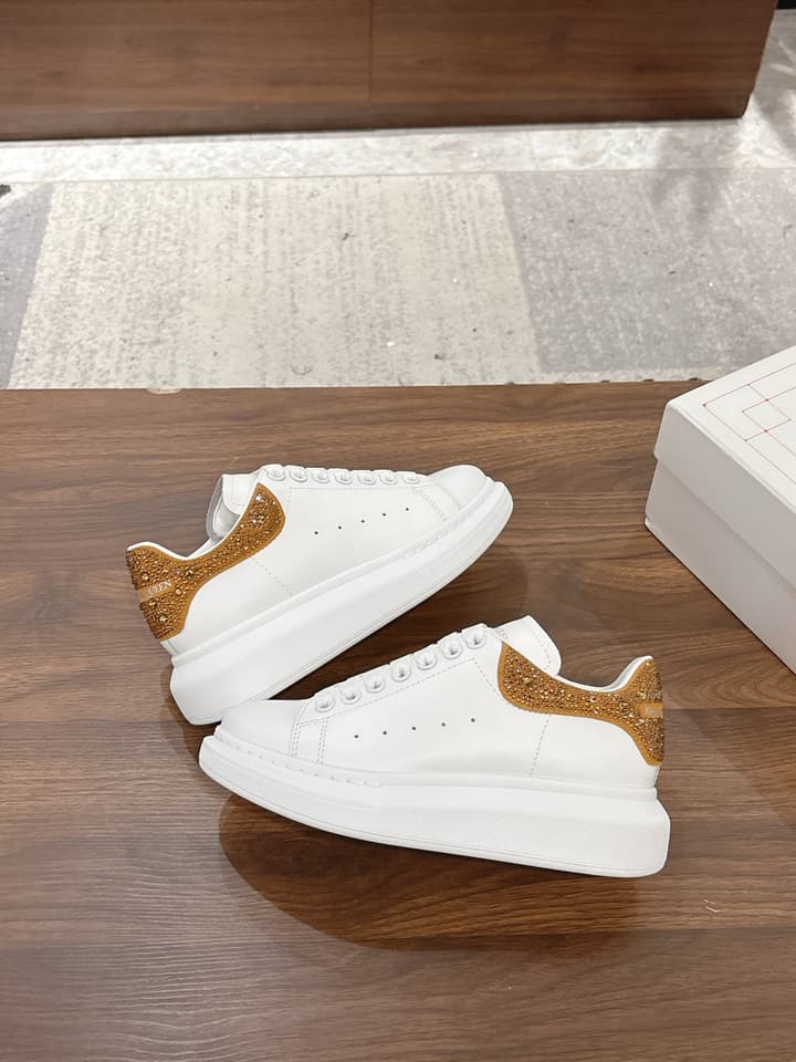 Alexander McQueen Classic White Sneakers in White