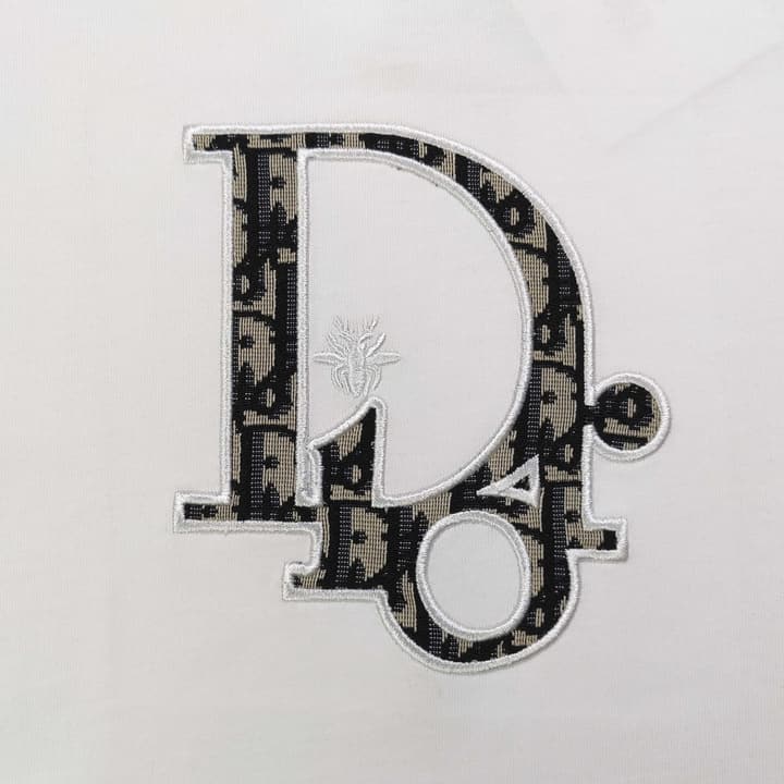 Dior Embroidered Letter Patch T-Shirt – 2025 Collection in Black