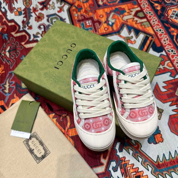 Gucci Kids Footwear – Kids Collection in Beige Plaid Slip-on