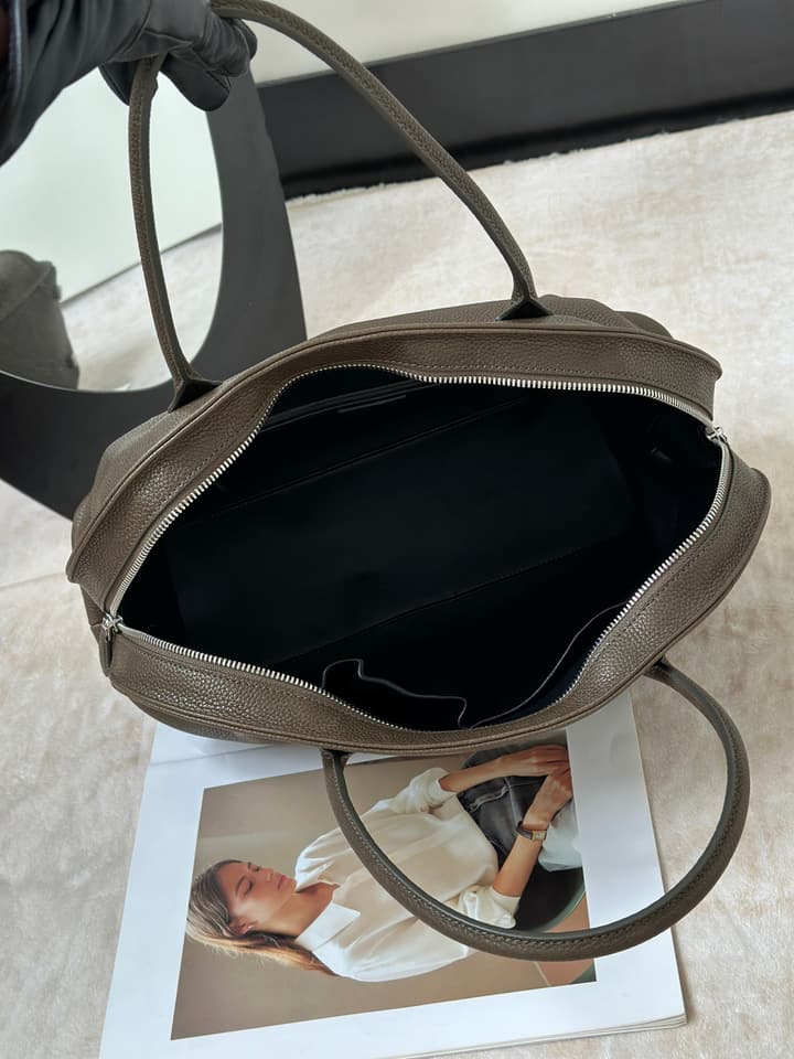 The Row Agnes 15 Leather Bowling Bag