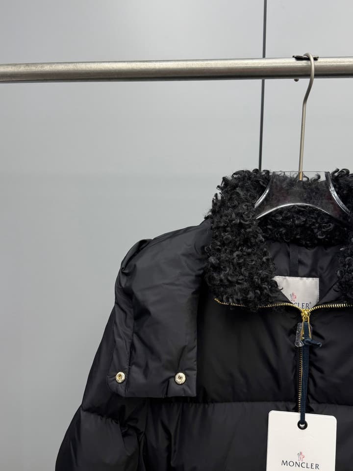 Moncler Briant Women's Hooded Down Coat – 2025 Collection in Black Down Jacket