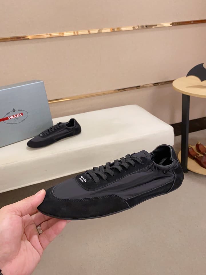 Prada Men's Air Cushion Suede Sneakers