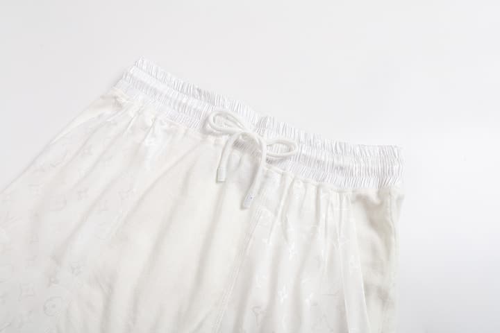 Louis Vuitton Nylon Inset Drawstring Shorts – 25SS in White