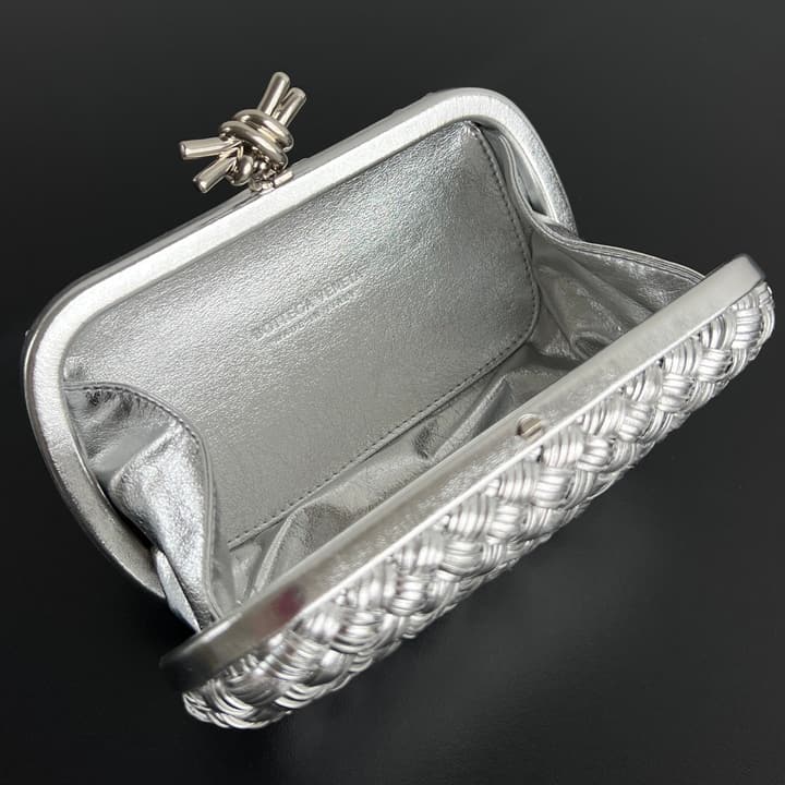 Bottega Veneta Knot Evening Clutch Bag in Gold