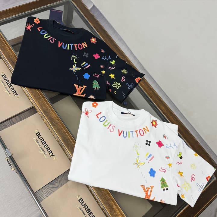 Louis Vuitton Oversized Round Neck T-Shirt – Summer Collection – 26SS in White