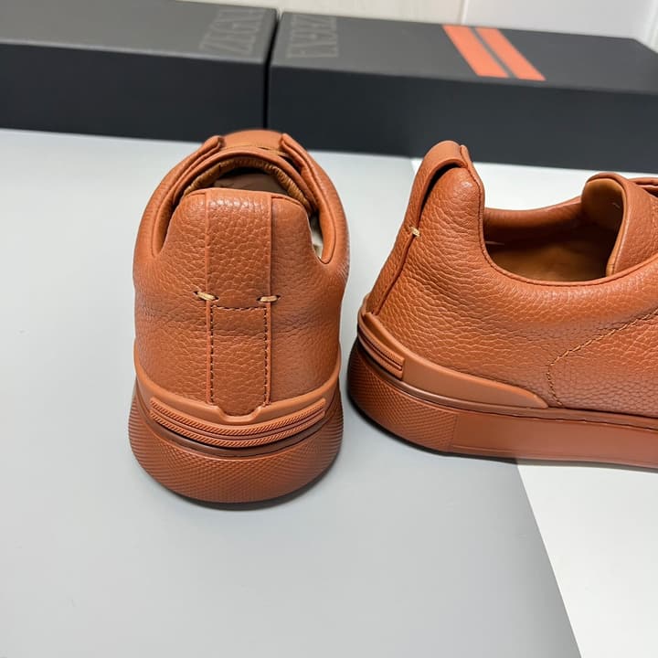 Zegna SECONDSKIN Triple Stitch™ Casual Sneakers in Monochromatic Black