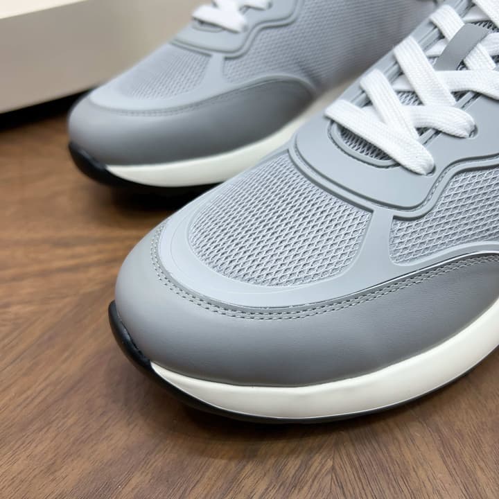 Boss Men's Knit and Leather Sneakers