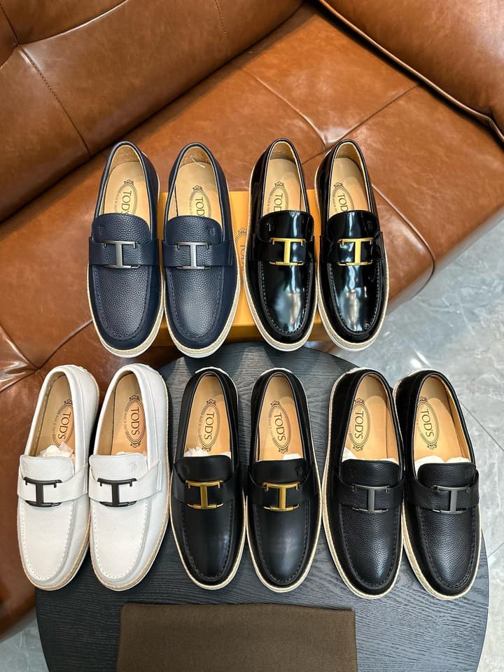 Tod's Gommino Calfskin Loafers in Assorted Loafers Display