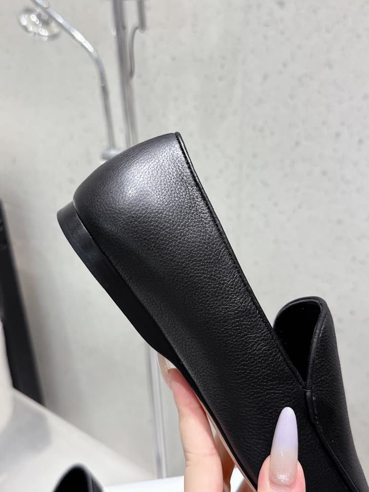 The Row Tassel Loafers in Black Suede