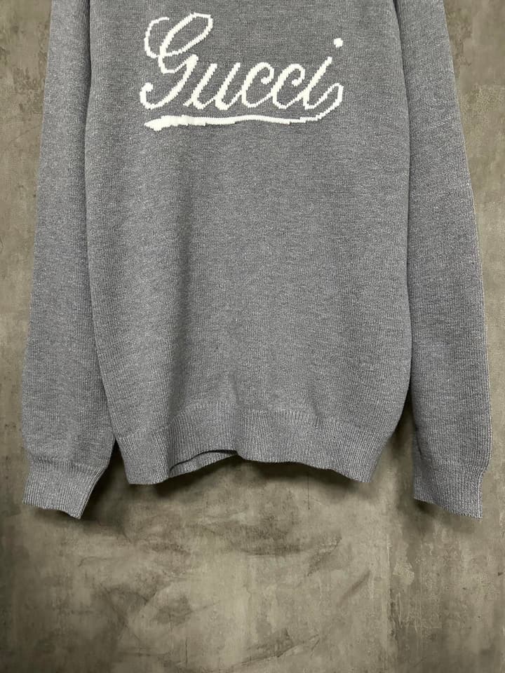 Gucci Intarsia Logo Wool Sweater