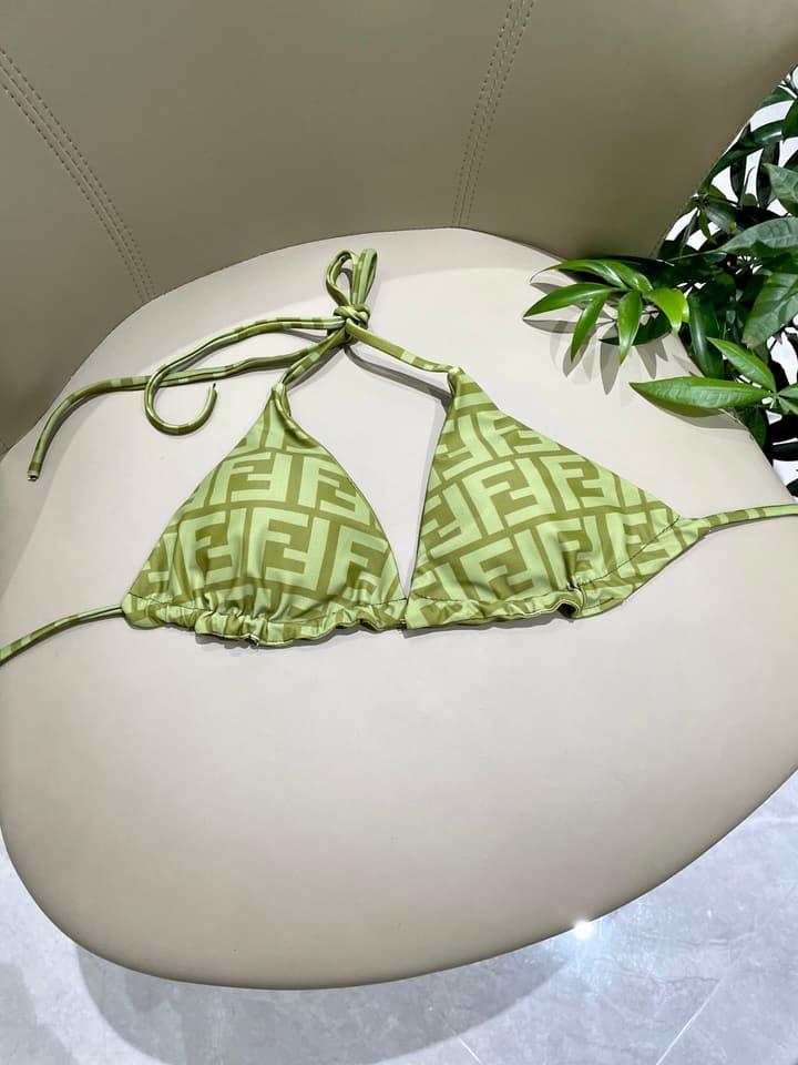 Fendi Versatile One-Piece Swimsuit in Brown Monogram Bikini