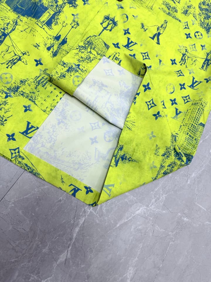 Louis Vuitton Monogram City Walk Beach Shirt – Spring/Summer Collection – 2026 in Lime Green