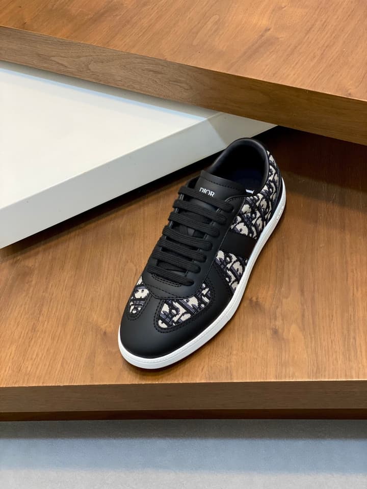 Dior D-Sketch Futuristic Sneakers in Black D-sketch Pattern