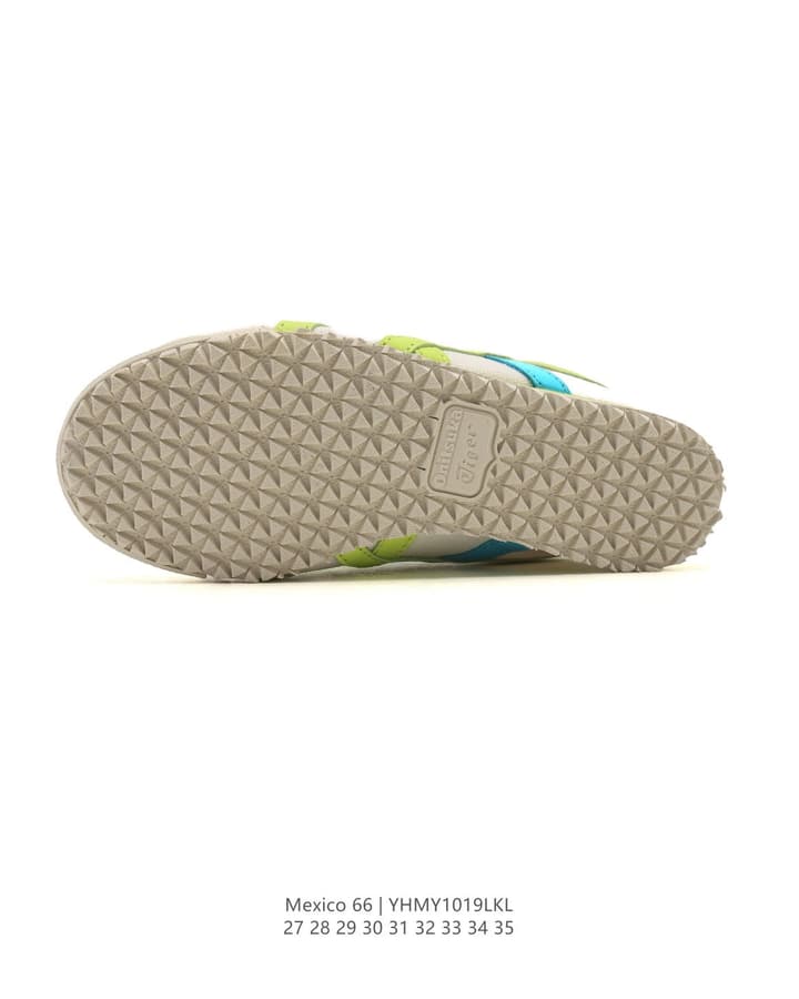 Onitsuka Tiger Mexico 66 Classic Sneakers – Kids Collection in Cream With Blue And Red Stripes