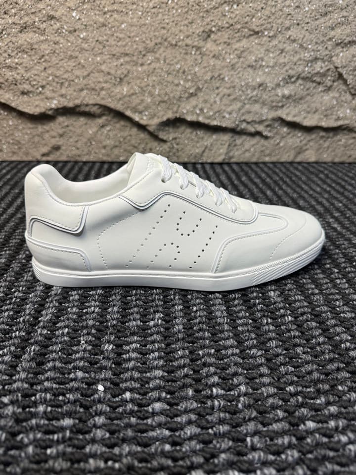Hermès Nappa Calfskin Perforated H Sneakers in All White