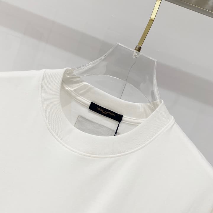 Louis Vuitton 1864 Fringe Logo Cotton T-Shirt in Black