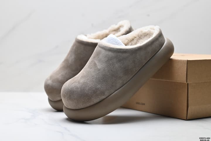 UGG Ethnic Style Backless Slippers in Cognac Brown Suede