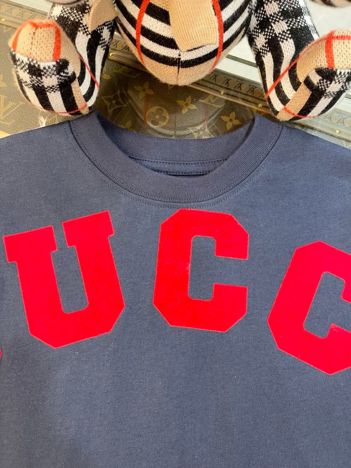Gucci Flocked Print T-Shirt – 2026 Early Spring – Kids Collection in Green