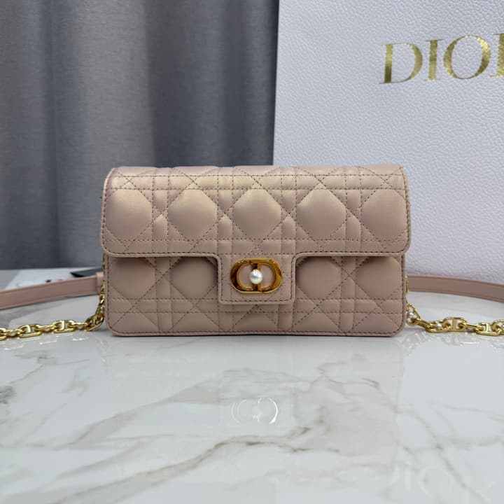 Dior Jolie Mini Chain Bag – 2025FW in Dusty Rose