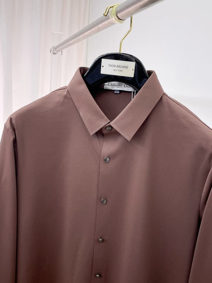 Dior Embroidered Logo Long Sleeve Shirt – 2025SS in Classic White