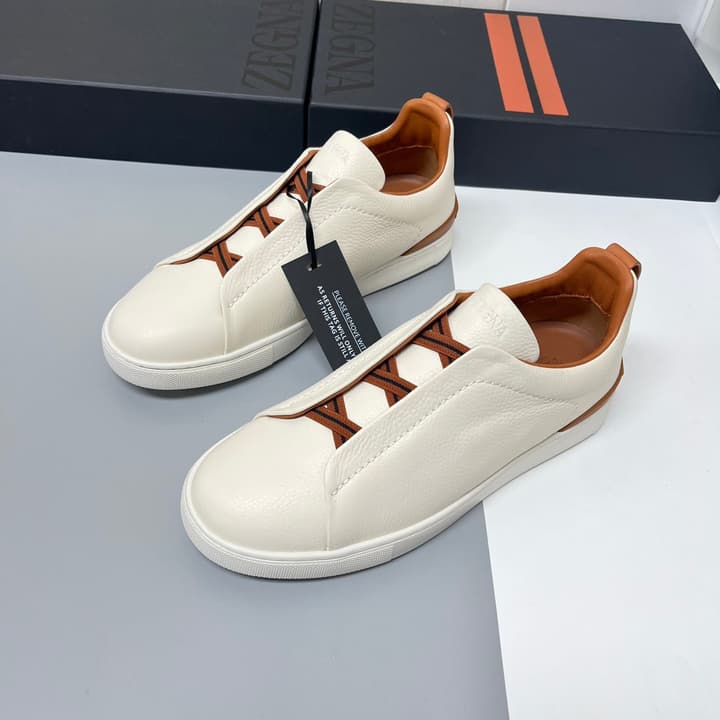 Zegna SECONDSKIN Triple Stitch™ Casual Sneakers in Monochromatic Black