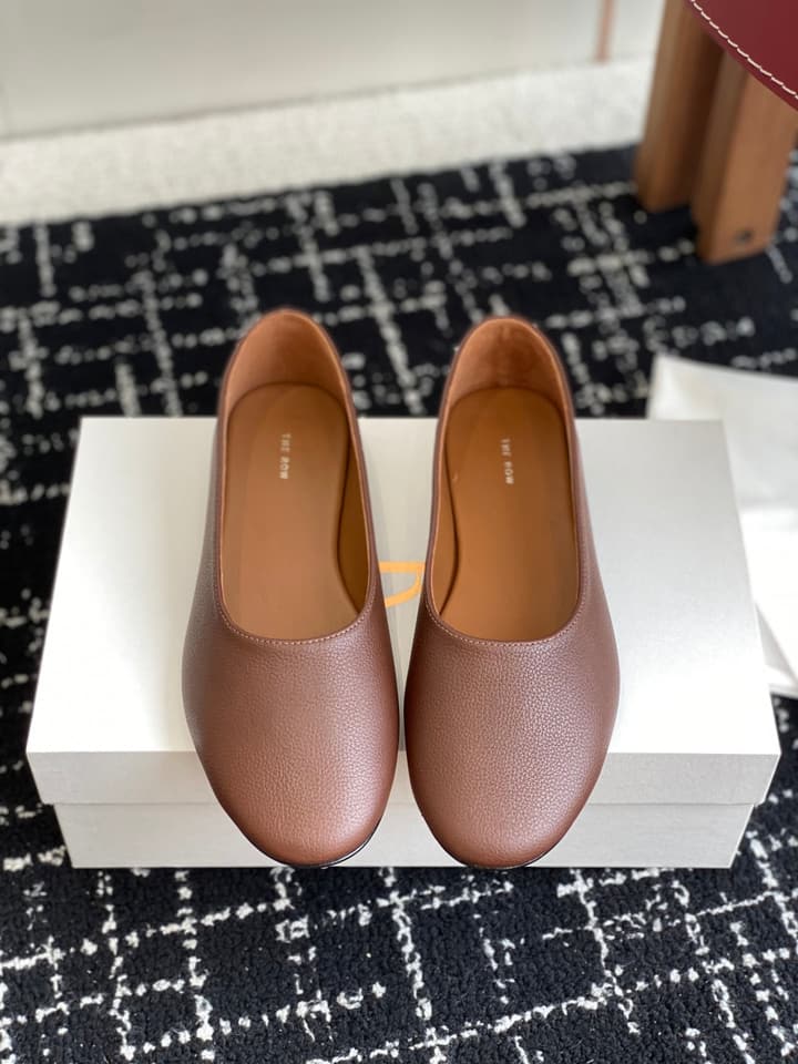 The Row Mary Jane Ballet Flats – 25SS Spring/Summer Collection in Charcoal