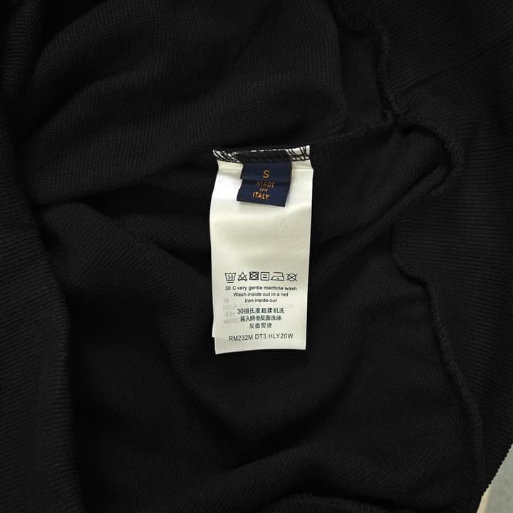 Louis Vuitton Embroidered Patch Logo Hoodie – 2025FW in Classic Black