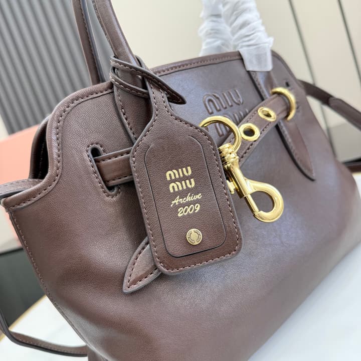 Miu Miu Aventure Naa Leather Handbag