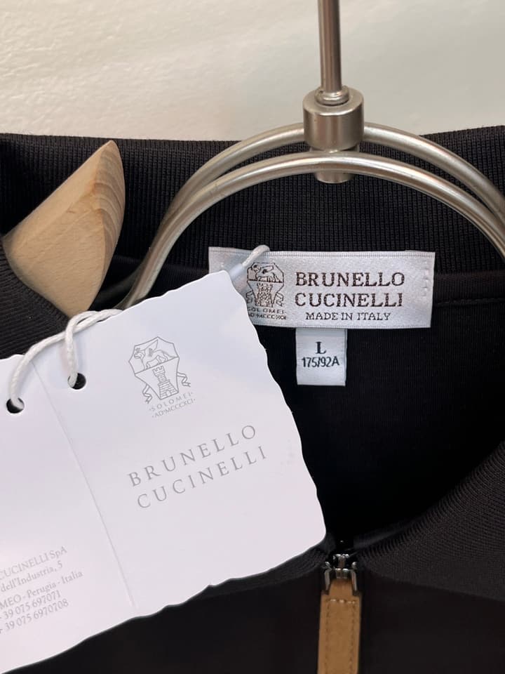 Brunello Cucinelli Embroidered Logo Polo Shirt – Spring/Summer Collection – 2026SS in Dark Brown